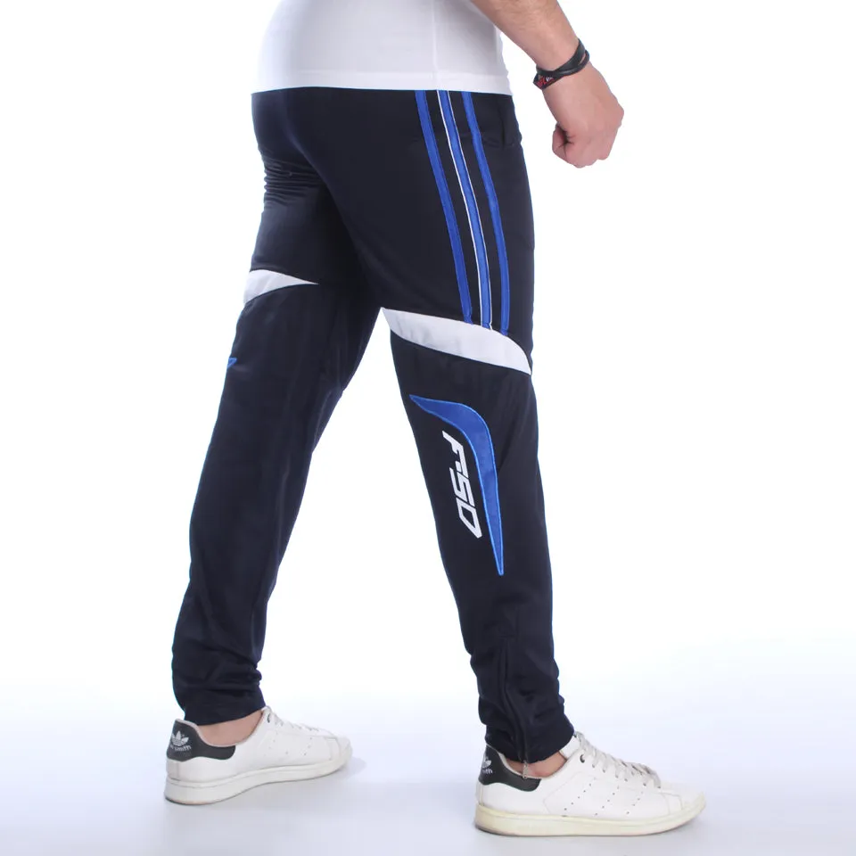 Men Black Solid Sports Track Pants -7014
