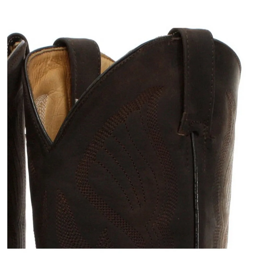 Mens Cowboy Boots Pointed Black Brown Grinders Louisiana Real Leather wile west